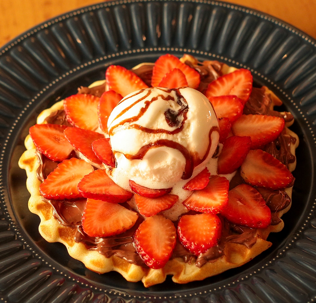 Waffles doces da Crepelicious